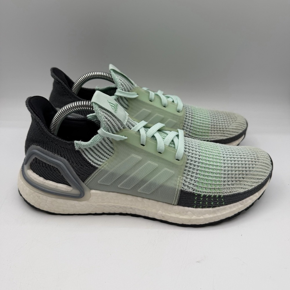 Adidas UltraBoost 19 Running Shoes Womens Size 10 Ice Mint Gray Sneakers F35285‎